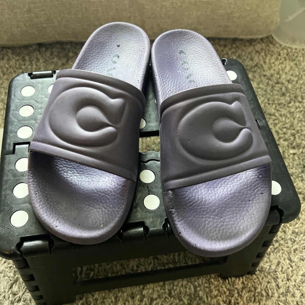 Coach Purple Slide Sandals